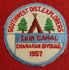 Vintage BSA Southwest Dist Explorers Chanahan Bivouac I&M Canal 1957 Boy Scouts picture