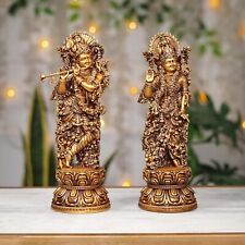 Hindu God Lord Radha Krishna Idol Sculpture Statue Figurine For Home Temple picture