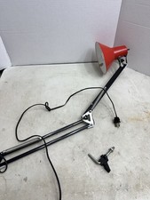 vintage LEDU Drafting DESK LIGHT LAMP Articulating Arm & Pivot Head Table Clamp picture