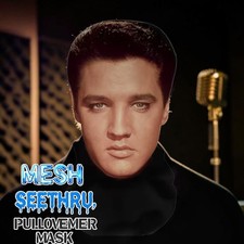 Elvis Presley SeeThru Mesh Face Mask King Of Rock Breathable Costume Halloween picture