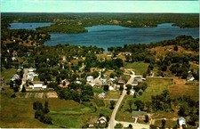 Arden, Ontario Canada  VILLAGE~HOMES & BIG CLEAR LAKE  Aerial View  Postcard picture