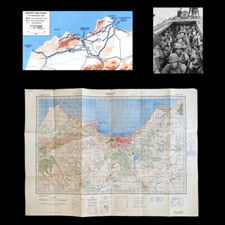 WWII Operation Torch Central Task Force Landing Oran Invasion Map picture