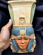 RARE ANCIENT EGYPTIAN ANTIQUES EGYPTIAN Statue Of Mask Of Goddess Of Hathor BC picture