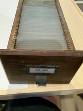 27 Vintage Keystone Magic Lantern Glass Slides of Europe w/ Original Wooden Case picture