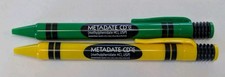 RARE Metadate CD CII Pharmaceutical Drug Rep Pen ADHD Green Yellow Crayon Click picture