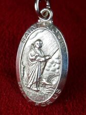 Carmelite Nuns Rare Vintage Evangelist Apostle John Sterling Silver Rosary Medal picture