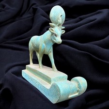 Ancient Egyptian Antiquities Cow of Goddess Hathor Unique Statue Pharaonic BC picture