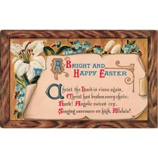 Vtg 1910 Embossed Easter Postcard White Lily Religious Poem Manitowoc WI VG picture