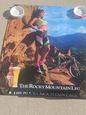 Vintage Coors Cycling Poster 1990 Sexy Girl Mountain Bike Banquet NOS Original  picture