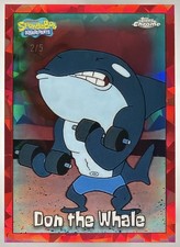 2025 Topps Chrome SpongeBob SquarePants Sapphire Red Refractor /5 #25 picture