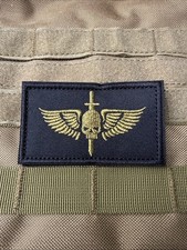 Warhammer 40k Space Marine Soldier Patch Cosplay Hook Loop Gold picture