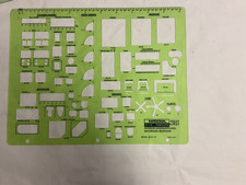 Rapidesign Architectural Interior Design Drafting Template 54H Green Stencil picture