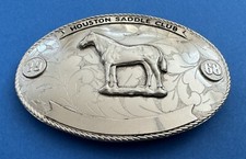 Vintage Super Premium Nelson Silvia 1968 Houston Saddle Club Trophy Belt Buckle picture