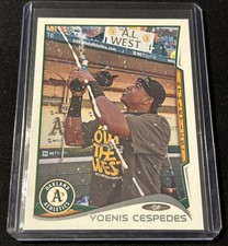 2014 Topps Series 1 Yoenis Cespedes Celebration Image Variation SP #14 A’s picture