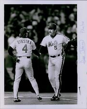 LG847 1986 Original Photo DAVE JOHNSON LENNY DYKSTRA New York Mets WORLD SERIES picture