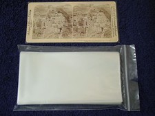 100 STEREOVIEW Stereoscopic Photo SLEEVES Pack/Lot ~ 1.5 Mil Poly ARCHIVAL SAFE picture