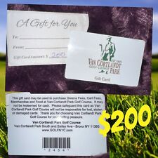 VAN CORTLANDT PARK GOLF COURSE Gift Card $200 BRONX NY 2Loc Merch Food Green Fee picture
