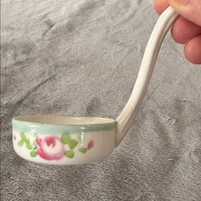 Antique Nippon Era Hand-Painted Porcelain Ladle / Sauce Spoon c.1900–1920 Roses picture