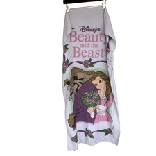 VTG 90s Disney Beauty and the Beast Princess Belle Beach Towel Kid core RARE picture