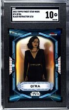 2022 Topps Finest Star Wars 74 Qi'Ra Black Refractor /10 SGC 10 picture