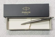 Parker Jotter Stainless Steel Chrome Trim Ballpoint Pen Black Ink With Gift Box picture