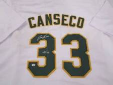 Jose Canseco of the Oakland A's signed autographed baseball jersey PAAS COA 032 picture