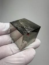 MIRROR SHINE__Beautiful Lusterous 1 3/8 '' Pyrite Cube__Navajun Mine, Spain picture