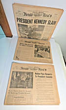 Three Fall River MA Herald News Paper Nov 23 1963 President JFK Assassination picture