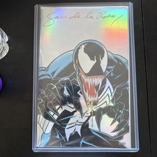 Venom Lethal Protector SDCC EX. Silver rainbow foil. Signed by Sam Del La Rosa picture