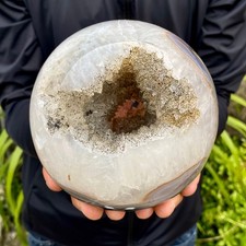 4.96LB Agate Open Smile Crystal Sphere Energy Healing Wealth Attraction Ornament picture