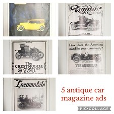5 Antique Car Magazine Ads Locomobile Rambler Marmon American Crestmobile picture