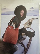 2009 Hermes So-Kelly Alligator bag purse husky malamute  dog sled vintage ad picture