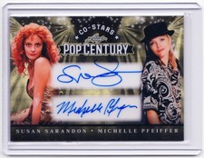 Susan Sarandon Michelle Pfeiffer 2026 Leaf Metal Pop Century Super Gold Auto 1/1 picture