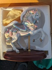 Vintage 1987 Lennox Carousel Horse Figurine- Ribbons and Bows - w/ COA in Box picture
