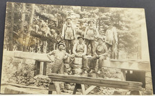 RPPC ~ Shawano Lumber Company, Wisconsin ~ 6 men in work clothes picture