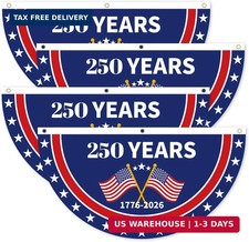 4Pack 2x4 Ft USA 250th Anniversary Bunting Fan Flags, 1776-2026 250 Years of Fre picture