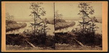 View from rebel battery at the foot of Lookout Mountain, looking to - Old Photo picture