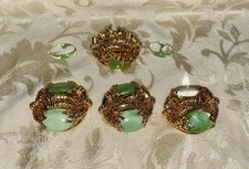 Christian Dior Haute Couture Green & Gold Blazer Buttons-Rare picture
