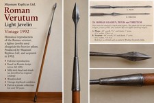 Vintage Museum Replicas Roman Pilum & Verutum Javelin Spear Pair 1992 picture