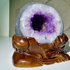 Natural Amethyst Cluster | Brazilian Geode - w/Free Stand - 20.7LB picture