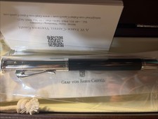 Graf von Faber-Platinum Ebony Fountain Pen EF Nib. BRAND NEW SHIPS ASAP picture