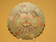 VINTAGE 1969-1988 BRASS 20 YEAR PERPETUAL DESK TOP CALENDAR picture