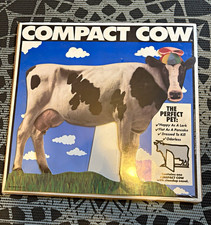 Blue Q Compact Cow Standup Easel Tabletop Cardboard Sign Plaque 1989 Brand New picture