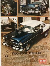 1978 Hot Rod Gallery Two Tone Terror Print Ad Russ Nelson 1955 Chevy Bel Aire picture