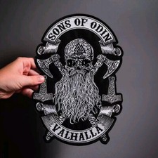 SONS OF ODIN Large Back Patch for custom biker vest picture