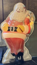 Vtg Paramount 32” Santa Claus Vinylite 3D Lighted Wall Plaque #562 + Box 1950’s picture