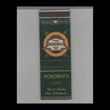 Matchbook Cover Pokorny's New Orleans, LA picture
