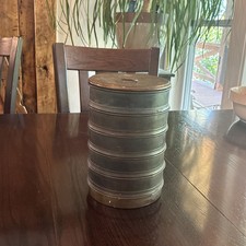 Industrial Steampunk Graduated Stacked Laboratory Sieve Patina Rare VTG Decor picture