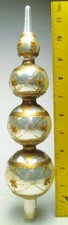 Vintage Commodore Romania Tree Topper Silver Mercury Glass 12: tall Not Orig Box picture