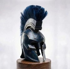 King Agamemnon Greek Warrior Helmet Replica Metal Spartan Trojan Armor Helmet picture
